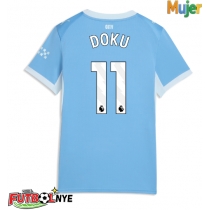 Camiseta Manchester City Jeremy Doku #11 Primera Equipación para mujer 2026-27 manga corta